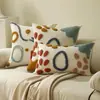 Cojín Decorativo de Terciopelo con Bucle Bordado Estilo Ins, Cojín Simple Geométrico Estilo Nórdico para Cabecera de Sofá, Ventana Saliente, Funda de Cojín para Casa de Huéspedes