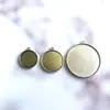 Acessórios de Joia de Liga Metálica Pendurados Individualmente em Ambos os Lados Chaveiro Pingente Vidro Retrô Base de Pedra do Tempo DIY