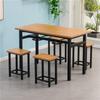 Taburete colgante, comedor comercial, mesa de comedor y silla, mesa de comedor dividida para 4 personas, taburete colgante para 6 personas, comedor escolar, combinación de restaurante, universidad