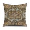 Funda de almohada vintage de estilo bohemio con estampado de lino, ideal para decorar el hogar, sofá o casa de familia.