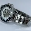 Reloj Deportivo para Hombre Automático Mecánico con Correa de Acero Reloj Multifuncional para Hombre Transfronterizo Reloj Mecánico para Hombre de Perspectiva