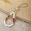 Pingente de Chaveiro de Bodhi de Jade Branco, Ornamento Pixiu de Cinábrio, Corrente para Celular, Pingente de Bodhi de Pata de Gato, Cordão para Joias