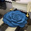 Alfombra de baño morada de fuego de buena suerte, alfombra absorbente con forma tridimensional 3D, alfombra de flores, alfombra de tierra de diatomeas para baño, secado rápido