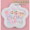 Miniatura Desenho Animado Raposa de Nove Caudas Mini Brinquedo de Comida Artificial Material de Resina DIY Acessórios Capa de Celular Adesivo de Geladeira Brinquedo de Comida