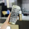 Pode ser impresso com logotipo, caneca de café de aço inoxidável 316, uso duplo, alto valor estético, caneca térmica com revestimento interno de cerâmica, caneca térmica de grande capacidade