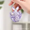 Coelho de Cristal Roxo de Páscoa Transfronteiriço Acrílico Plano 2D Decoração de Feriado Chaveiro Pingente Enfeite para Pendurar no Carro