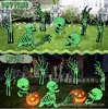 Decoración de Halloween Cráneo Fantasma Zombi Césped Patio Logo Pila Fluorescente Horror Accesorios Suministros Nuevo