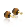 Pendientes Maillard Ámbar Retro Estilo Hong Kong Ojo de Tigre Lujo Accesible Gama Alta Nicho Otoño e Invierno Pendientes Elegantes