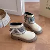Botas de Cuero Suave y Cómodas para Niñas 2026 Nuevo Estilo Primavera/Otoño Moda Infantil Botas Martin Versátiles Botas de Princesa con Lazo