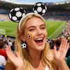 Conjunto de Props de Futebol da Copa do Mundo Fãs Torcendo Props para Fotos Decorações de Futebol Faixa de Cabeça Brincos Adesivos