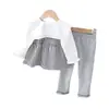 Conjunto de Verano para Bebé Niña 2023 Ropa y Pantalones Infantiles Modernos Estilo Coreano Pequeño Conjunto Estilo Chanel para Niñas