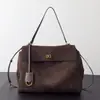 Bolsa Tote de Couro Bovino Fosco de Alto Brilho para Outono e Inverno para Mulheres, Bolsa de Ombro para o Dia a Dia de Grande Capacidade, Bolsa de Ombro de Couro Genuíno de Alta Qualidade