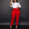 Roupas Femininas Transfronteiriças Roupas Europeias e Americanas Primavera Cintura Alta Justas Nove Pontos Para Ir ao Trabalho Casuais Profissionais Calças de Cor Sólida Calças Casuais de Comércio Exterior