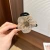 Malha Strass Sun Flower Grab Clip Mulheres High-end 2024 Novo Estilo Cabelo Tubarão Clipe Meio Amarrado Grampo de Cabelo