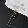 Tocados de Novia Estilo Coreano Pasador de Pelo de Perla Hecho a Mano Pasador en Forma de U Estilo Antiguo Pasador para Cheongsam Venta al por Mayor