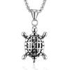 Collar Europeo y Americano de Acero Inoxidable para Comercio Exterior Transfronterizo de Acero de Titanio para Hombre con Colgante de Tortuga Marina Retro Tortuga de la Vida para Hombre y Mujer