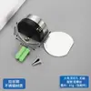 Tope de puerta superior de acero inoxidable sin perforaciones Tope de puerta de succión al suelo tipo Tortuga con resistencia magnética para puerta, goma gruesa anticolisión, tope de puerta montado en el suelo