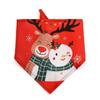 Lenço Triangular de Natal para Pet Transfronteiriço Lenço de Saliva para Cachorro Lenço com Estampa de Veado Boneco de Neve Lenço de Saliva para Pet