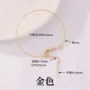 Pulseira Ultra Fina Banhada a Ouro 18K para Mulheres, Pulseira Universal com Contas, Acessórios DIY, Contas Douradas, Materiais para Pulseira de Cristal, Pulseira