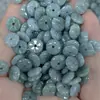 Jadeíte azul água de Mianmar 10mm pequenas contas soltas em formato de flor, joias e acessórios de jade para DIY, contas soltas de jade em formato de flor
