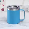 Taza de Hielo con Asa de 12 oz Acero Inoxidable 304 Aislada Oficina Café Cerveza Taza de Agua Venta al por Mayor Portátil Personalizada