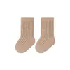 Calcetines para Bebé 2026 Otoño e Invierno Nuevo Estilo Sin Costuras No Aprietan Color Sólido Recién Nacido Bebé Niños Niñas Calcetines de Caña Media para Niños