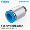 Conexão Rosqueada de Engate Rápido FESTO NPQE-DK-G18-Q10-P10 Conexão de Tubulação Industrial Produto Original Genuíno