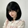 Fábrica por atacado peruca feminina cabelo curto coreano air bangs bobo cabeça fofa rosto peruca chapelaria uma geração de cabelo