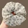 Goma para el pelo con estampado estilo Academia Melard para mujer, scrunchie de satén con malla de estampado de leopardo vintage, banda elástica de alta elasticidad y duradera