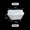 Paquete Combinado de Vajilla Blanca Desechable de PS Mini Estilo Múltiple Taza para Mousse Taza para Postre Plato para Aperitivo Bol para Postre y Plato