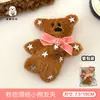 Presilha de Cabelo de Ursinho de Pelúcia com Gravata Borboleta Fofa para Meninas, Presilha de Ursinho de Pelúcia Versátil, Acessório de Cabelo Doce para Franja para Outono e Inverno