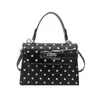 Bolsa Kelly para Mujer 2026 Nuevo Estilo de Moda Verano Lunares Súper Popular para el Trabajo Bolso Tote Pequeño Sensación Cotidiana Bolso de Hombro Único Cruzado