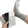 Nuevos calcetines de rayas para otoño e invierno para mujer, calcetines de media pantorrilla, calcetines largos de estilo coreano para otoño, calcetines holgados para combinar con zapatos Birkenstock, Industria de Calcetines Zhuji