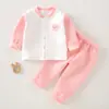 Conjunto de Roupa Íntima para Bebê Outono/Inverno Classe a Algodão Puro Três Camadas Térmico Sem Costura Conjunto de Duas Peças Conjunto Separado de Blusa e Calça para Bebê