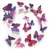 Adesivos de Parede Borboleta com Simulação Estéreo 3D Adesivos para Geladeira Decoração de Fundo para Casa Artesanato Decorativo Borboleta de PVC