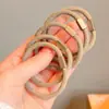 Cor de café com leite fivela quadrada pulseira de couro simples alta elasticidade acessório de cabelo feito à mão novo preto para mulheres elástico de cabelo estilo coreano corda de cabelo Dongdaemun