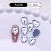 Diamantes de Joyería para Arte de Uñas con Forma Especial de Fondo Plano Blanco al Por Mayor Diamante de Corazón de Vidrio Diamante Gota de Agua Pedrería Accesorios para Uñas Usables DIY