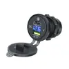 Enchufe Cargador Rápido para Coche de Doble Puerto Tipo C PD y QC3.0 con Voltímetro Digital LED