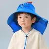 Sombrero de Protección Solar para Niños, Protección Solar de Verano, Protección UV, Sombrero de Sol para Salidas al Aire Libre de Niños y Niñas, Chal, Ala Ancha, Estilo Delgado
