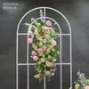 Novo Arranjo Grande de Chão para Casamento Banquete de Noivado Flor Artificial de Seda Acabado Arranjo Floral Decorativo Corredor Arte Floral para Casamento