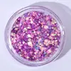 Pó de Glitter Ultrafino Série t Lantejoulas de Pet DIY Criativo 1g Manicure Portátil Bolsa de Acessórios para Recarga Acessórios de Joalheria