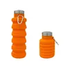 Ventas Directas de Fábrica Botella de Agua Deportiva para Exteriores de Silicona Platino Gran Capacidad Portátil Retráctil Vaso de Agua Plegable de Silicona