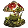 Artesanía de Resina Creativa Transfronteriza Rana con Paraguas Decoraciones Decorativas Lindas para Escritorio de Casa Mesita de Noche Luz Nocturna