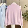 Casaco suéter plus size feminino outono 2024, novo, casual, gola pequena, letras, 200kg, cardigan gordinho para meninas 5333