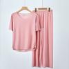 Conjunto de Ropa para el Hogar para Pareja 2025 para Hombre Pijama Fresco para Mujer Verano Seda Helada Delgada Pantalones de Manga Corta Se Puede Usar Afuera