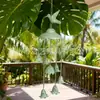 Campanilla de viento de hierro fundido vintage de venta caliente transfronteriza, campana con forma de pájaro de metal envejecido, adorno colgante para decoración de jardín al por mayor