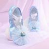 2023 Nuevos Zapatos de Danza de Satén para Niñas Suela Suave Práctica Zapatos de Garra de Gato Actuación Infantil Baile Princesa 8035