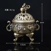 Quemador de incienso de cobre antiguo quemador de incienso para interiores retro trípode de elefante bebé adornos de estufa sumidero de sándalo quemador de aromaterapia ceremonia del té