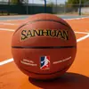 Balón de baloncesto de tres anillos 3V3, tamaño 7, con diseño de patrón de olas, adecuado para juegos en interiores y exteriores, específicamente para entrenamiento 3 contra 3, 3X3, material de PU que absorbe la humedad, balón de baloncesto tamaño 6