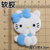 Kk Pajarita de Gato Gato Pvc Pegamento Suave Accesorios DIY Funda para Teléfono Móvil Bolso Zapatos Pegamento Crema Horquilla Vaso Termo Accesorios